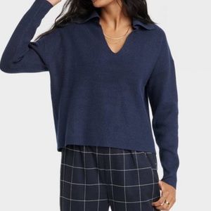 NWT A New Day womens polo ribbed pullover sweater